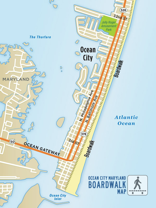 Ocean City, MD Boardwalk Map Ocean City, MD