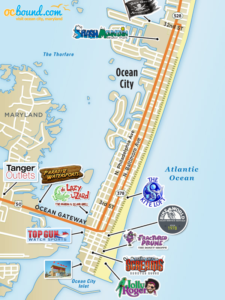 Ocean City MD Attractions Map