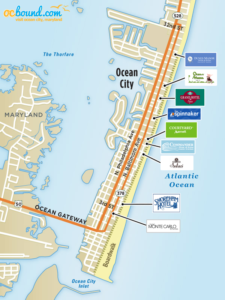 Ocean City, MD Boardwalk Hotel Map