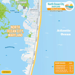 Map of North Ocean City, Maryland